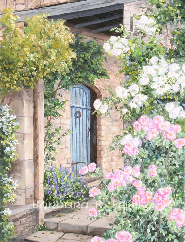 Barbara Felisky Roses By The Dooryard